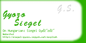 gyozo siegel business card